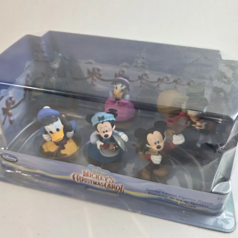 Official Disney Mickey's Christmas Carol Figurine Playset New In Box Special Ed